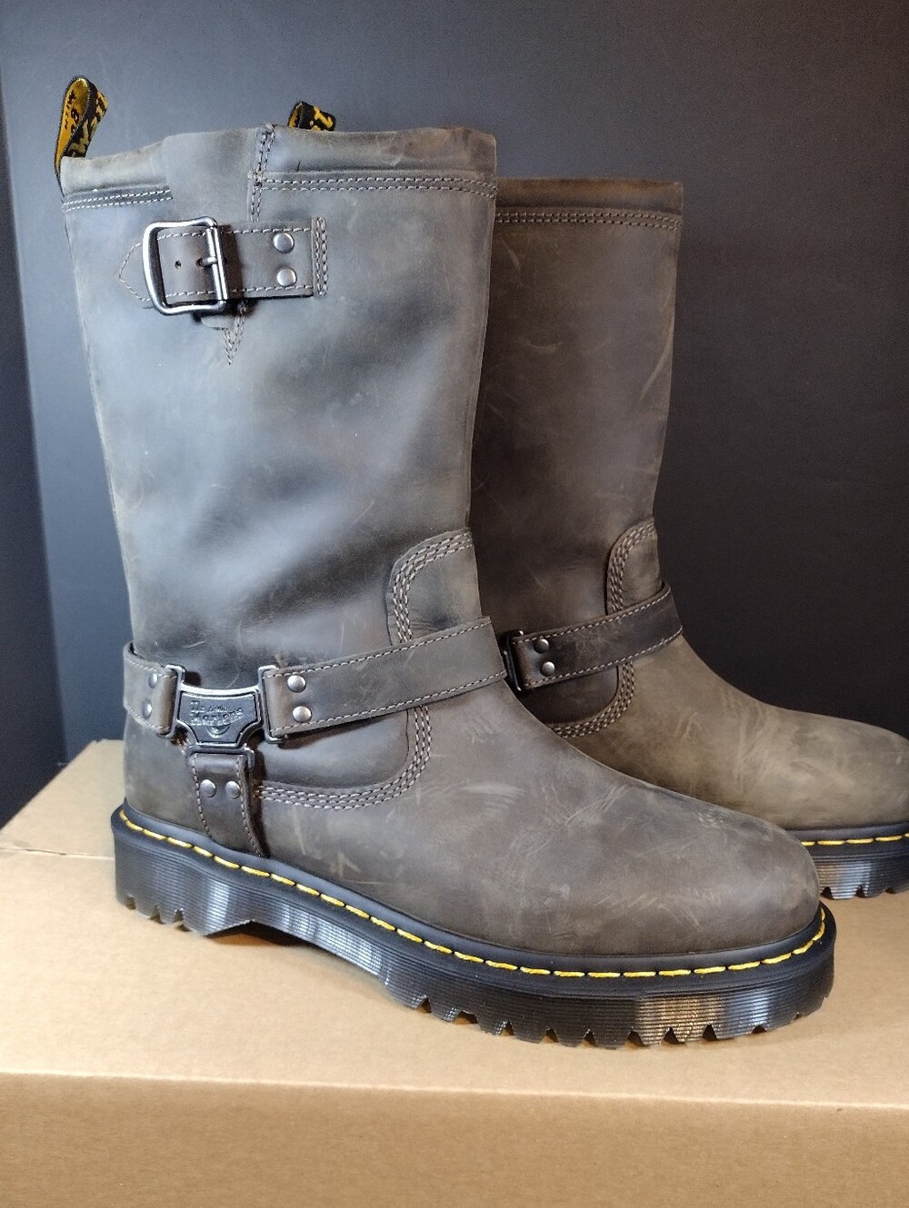 Dr Marten's Biker Boots Leather Men's Size 11